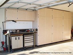 example of a work bench area that goes with your garage or office cabinets